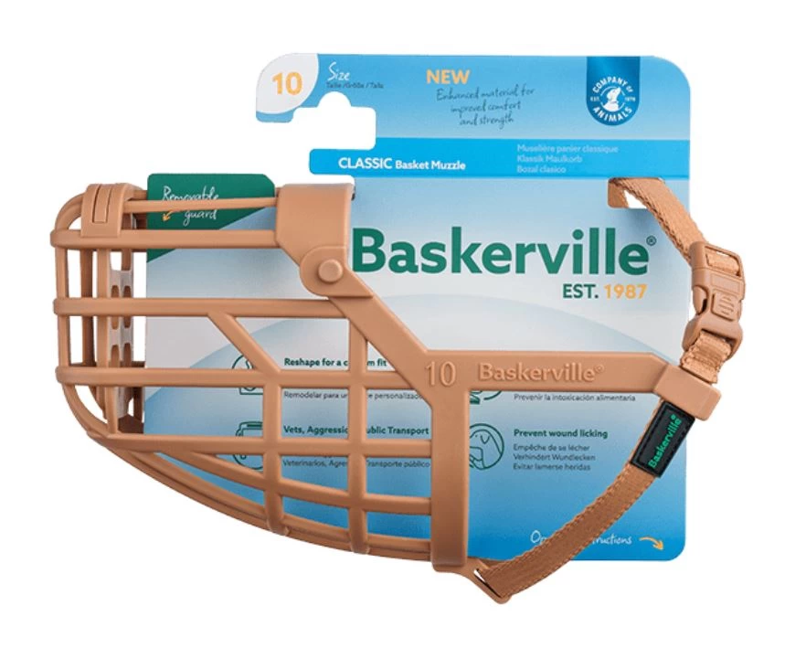 Muselière pour chien Baskerville, panier plastique