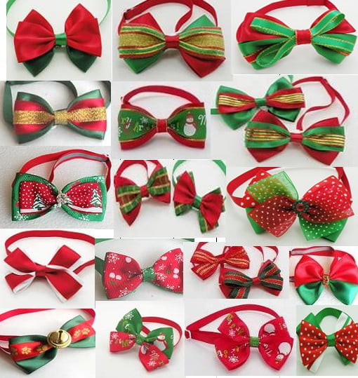 Noeud papillon de Noël pour chiens ou chats UNITAIRE