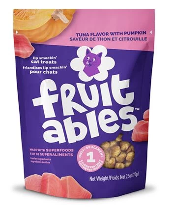 Gâteries pour chats au thon et citrouille, Fruitables (70g)
