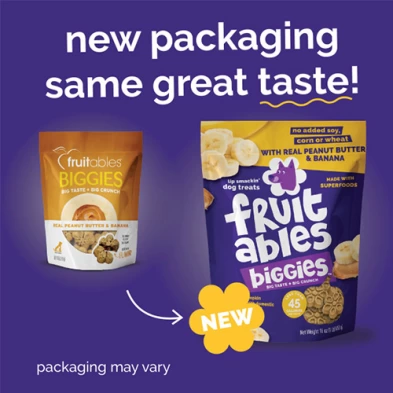 Gâterie pour chien Fruitables, Biggies au beurre d'arachide et bananes