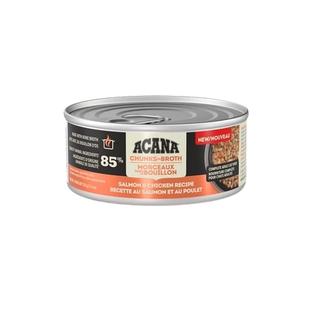 Conserve en morceaux pour chat, saumon et poulet, Acana