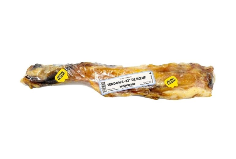 Tendon de boeuf WaWWaW pour chien, Gâterie naturelle 8 à 12 pouces