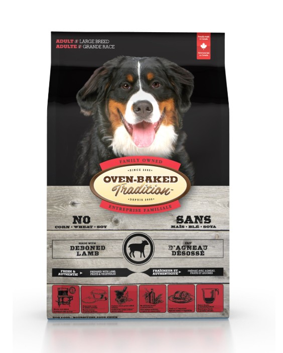 Nourriture pour chien de grande race, agneau, Oven-baked