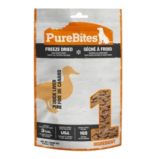 Gâterie pour chien séché à froid, foie de canard, PureBites