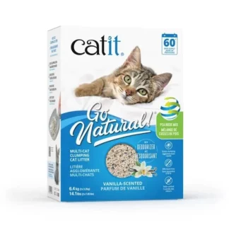 Litière agglomérante Catit multi-chats, à base de cosses de pois