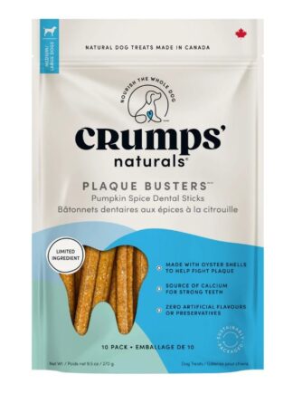 Gâterie dentaire pour chien, Crumps naturals, épices à la citrouille