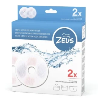 Filtres de remplacement triple action pour abreuvoir Zeus Cascade, Paquet de 2
