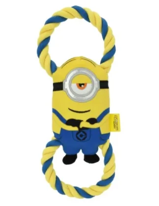 Peluche Minions Stuart avec corde pour chien