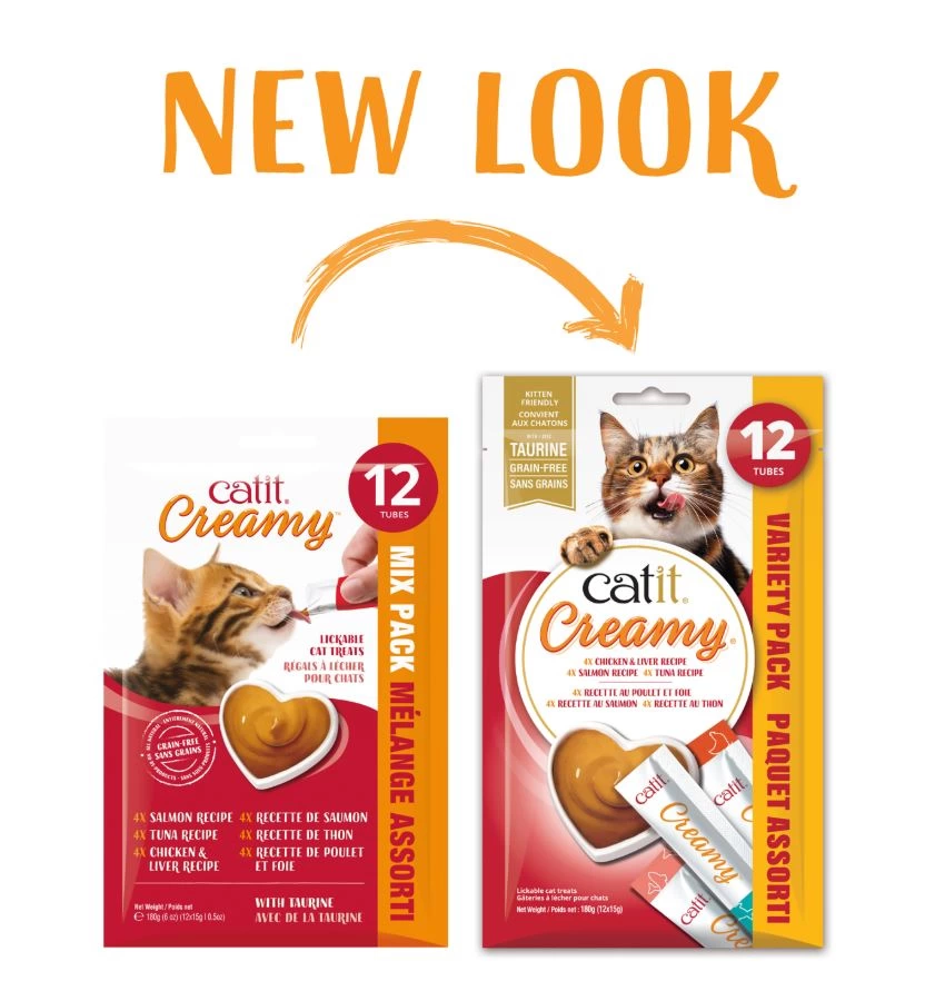 Catit Creamy, Mélange Assorti, paquet de 12