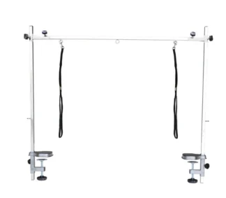 Poteau de toilettage double ajustable