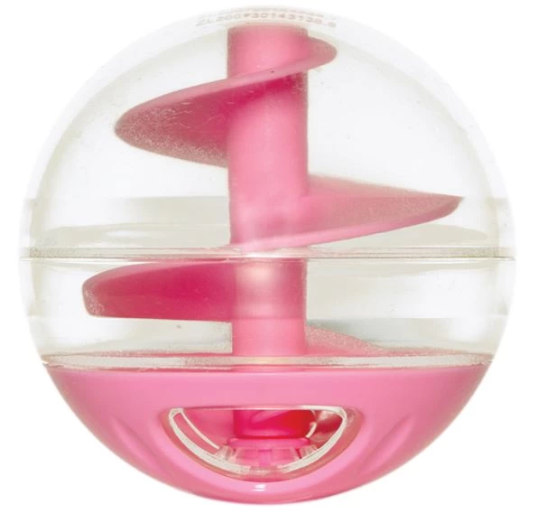 Balle distributrice de gâterie pour chat rose, Catit